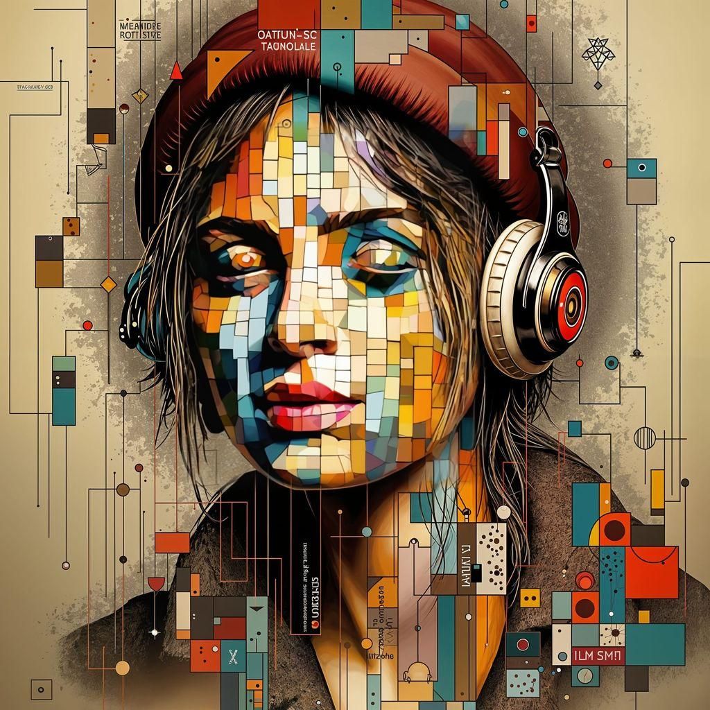 Digital Mosaic Portrait: NFT Art of Modern Era