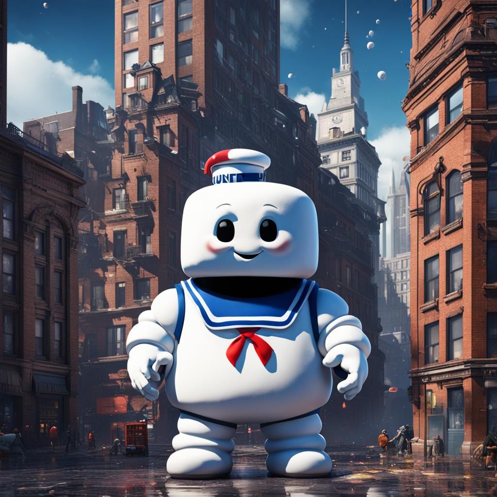 Stay Puft Marshmallow Man Overlook: Fantasy Art