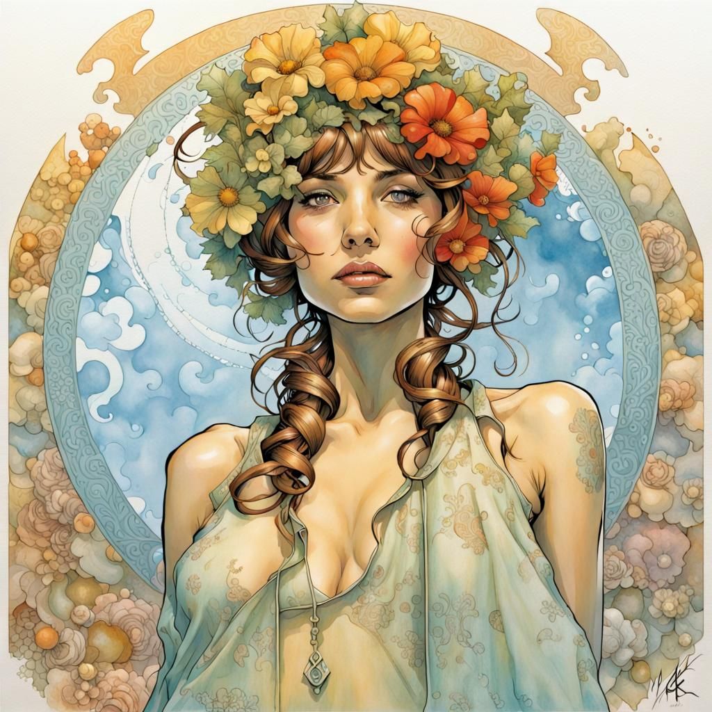 Woodstock Festival Artwork in Comic Book Style