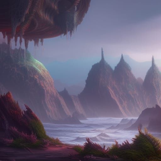 Ocean Eyes: Detailed Matte Painting in Deep Color