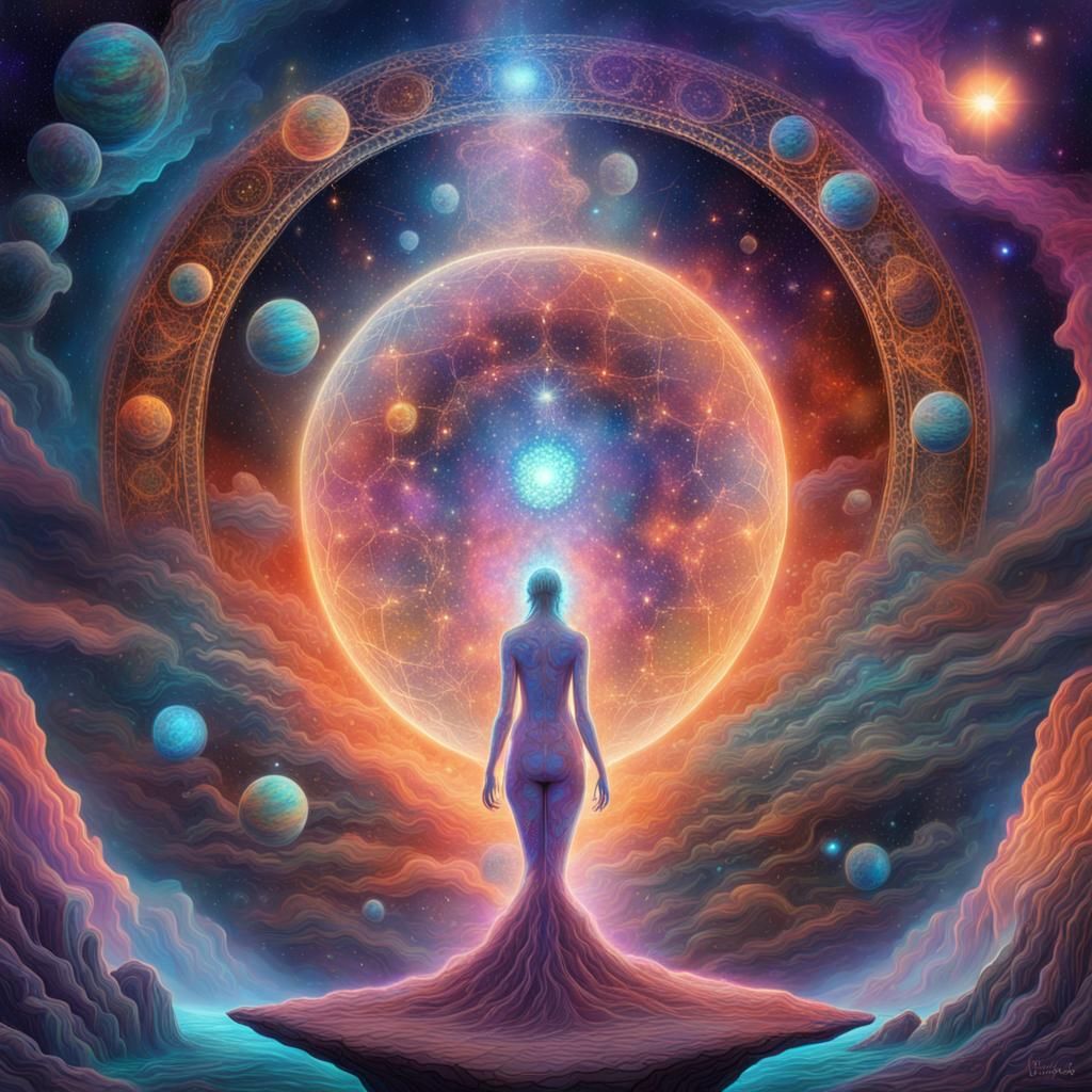 Cosmic End of Time: Holographic Astral Illustration