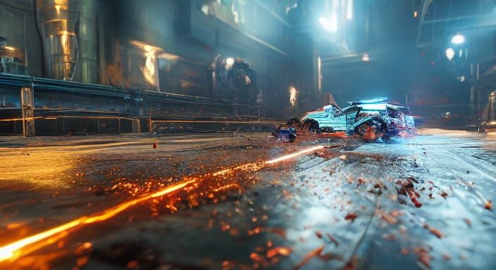 Vibrant Crate Scene with Intricate Details