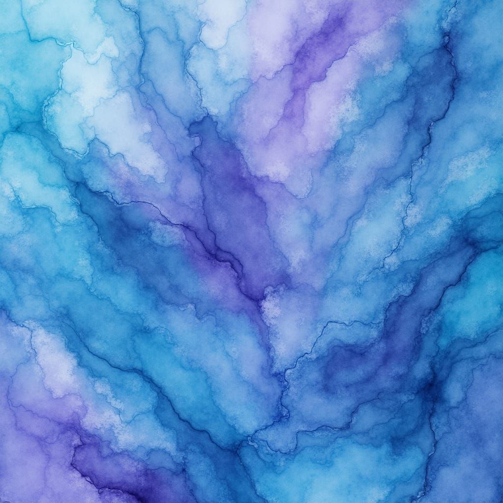 Ethereal Blues and Purples Swirl in a Calming Ocean Breeze