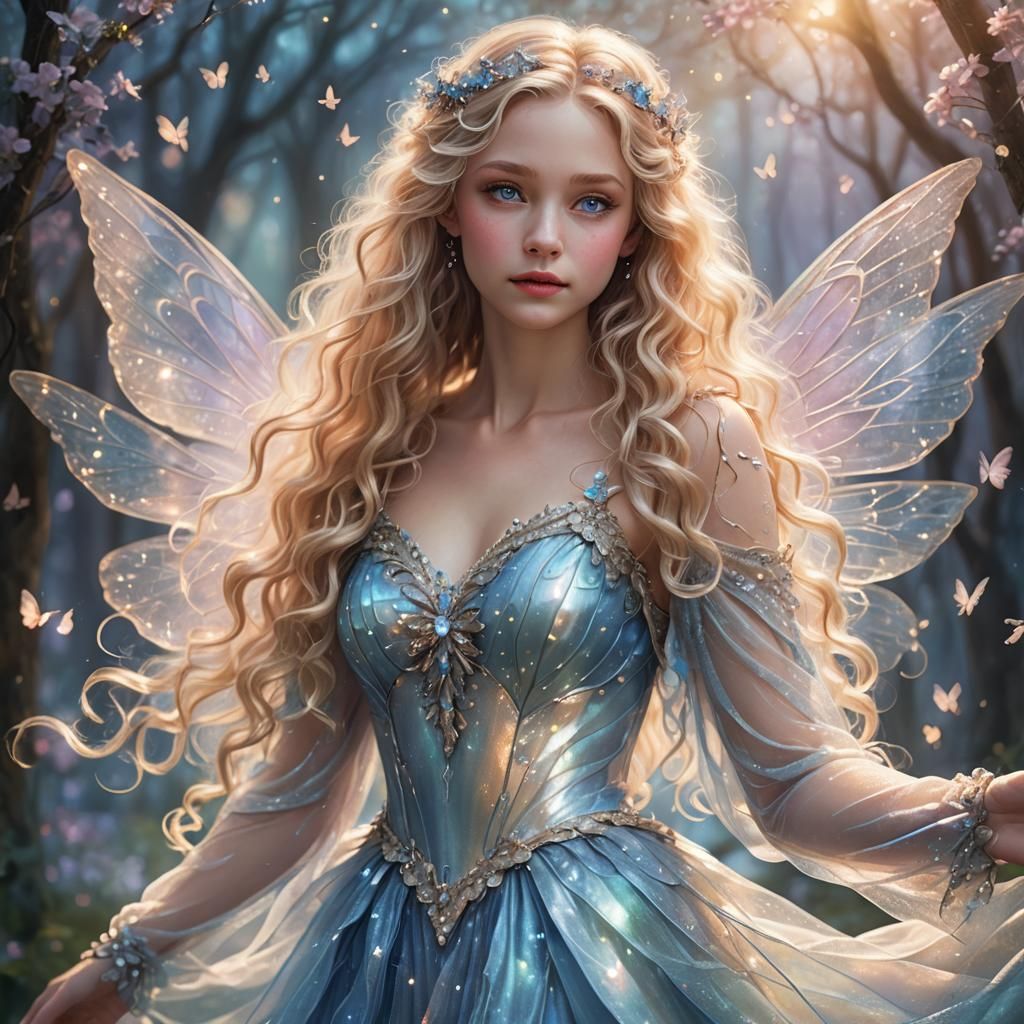 Ethereal Fairy Goddess in Whimsical Fantasy Illustration