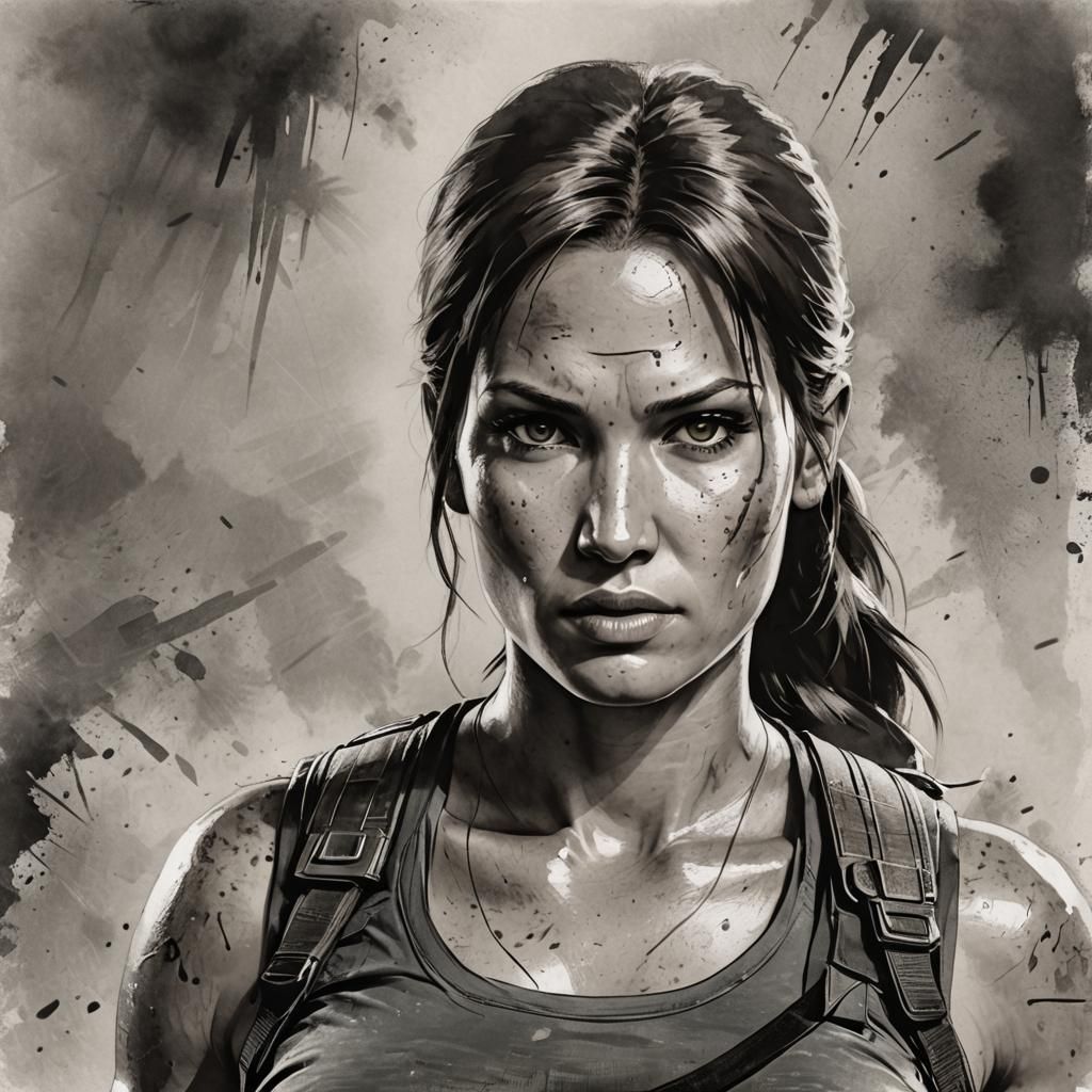 Lara Croft Portrait: Adventurer in Focus