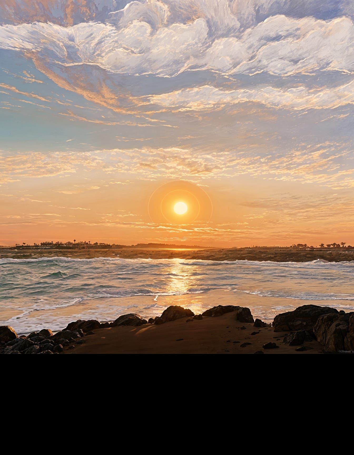 Tranquil Sunset Beach Scene