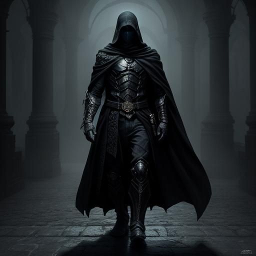 Mysterious Shadow Figure in Hyperrealistic Detail