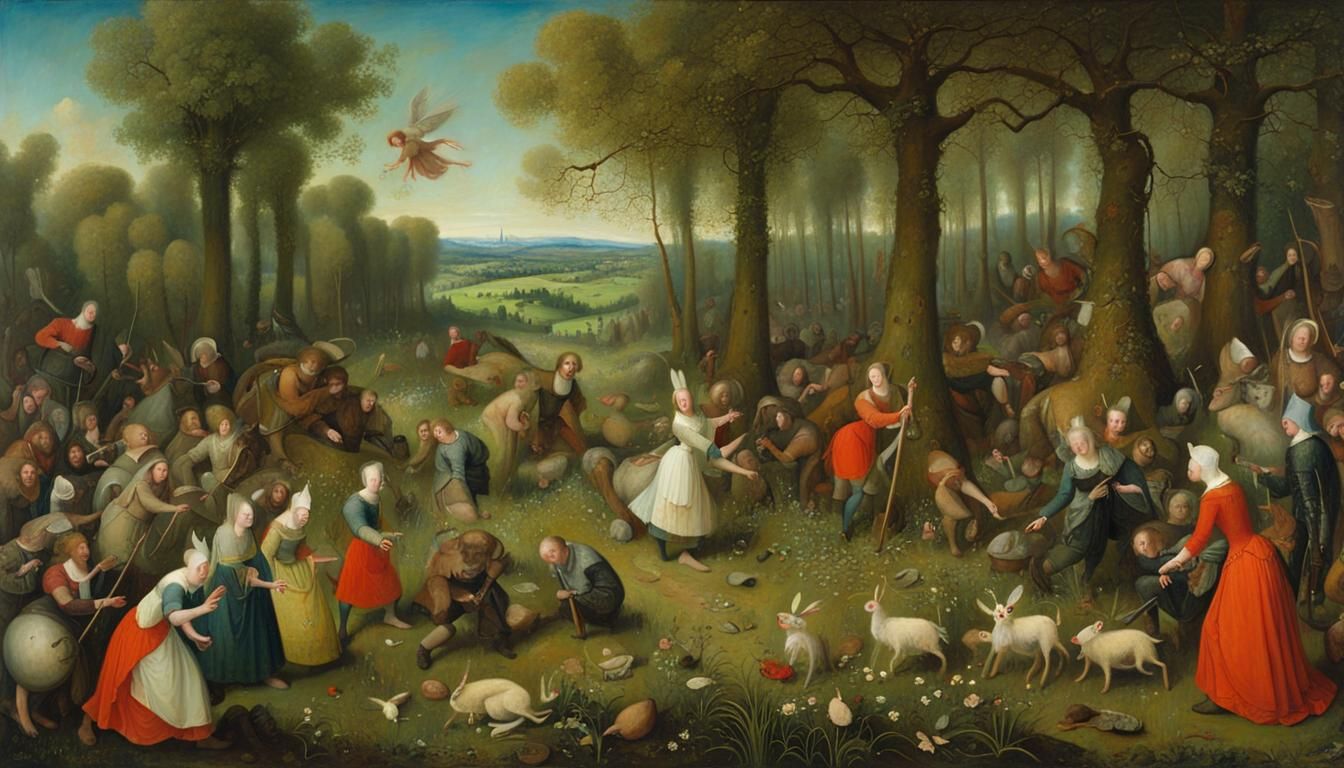 May Queen in Northern European Forest, Bosch Style