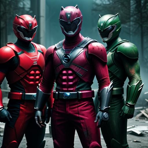 Power Rangers Face Zombie Apocalypse: Cinematic Film Still