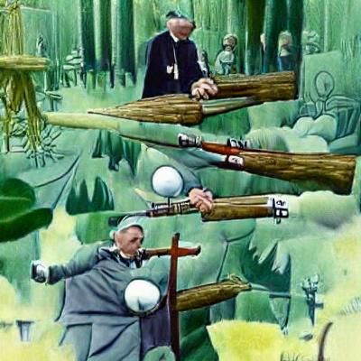 Disturbing WWII Scene: Hitler and Pope Shooting