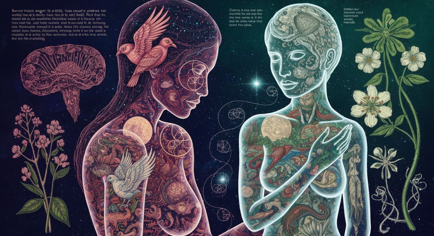 Ethereal Woman With Birds & Nature Mindscape