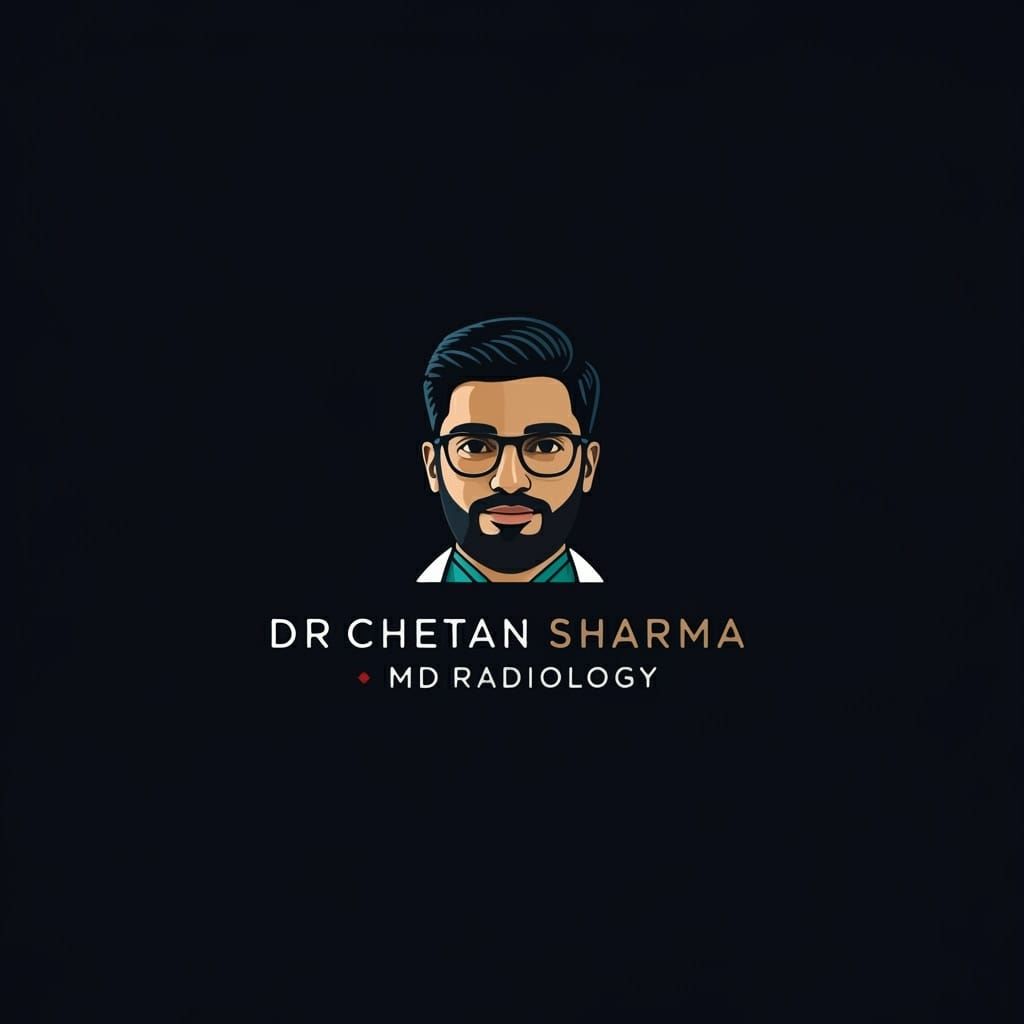 Minimalist Medical Logo for Dr Chetan Sharma MD Radiology
