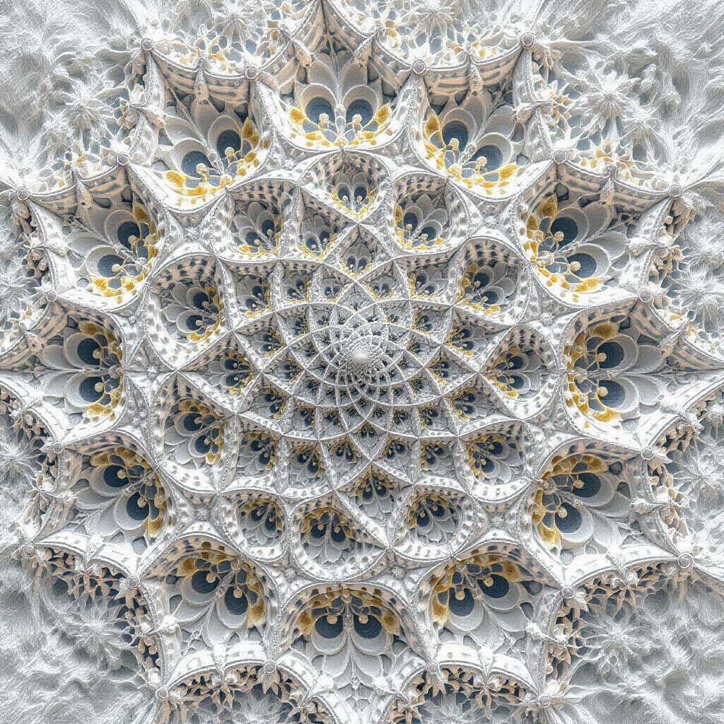 Photorealistic 3D Render of a Complex Mandelbulb Fractal