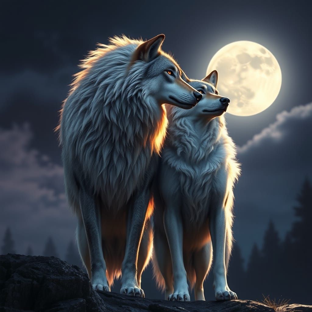 Moonlit Majesty: Regal Wolves Forbidden Love