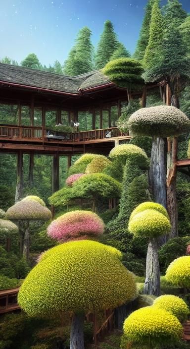 Stargazing Platform in Metal Network with Warped Perspective