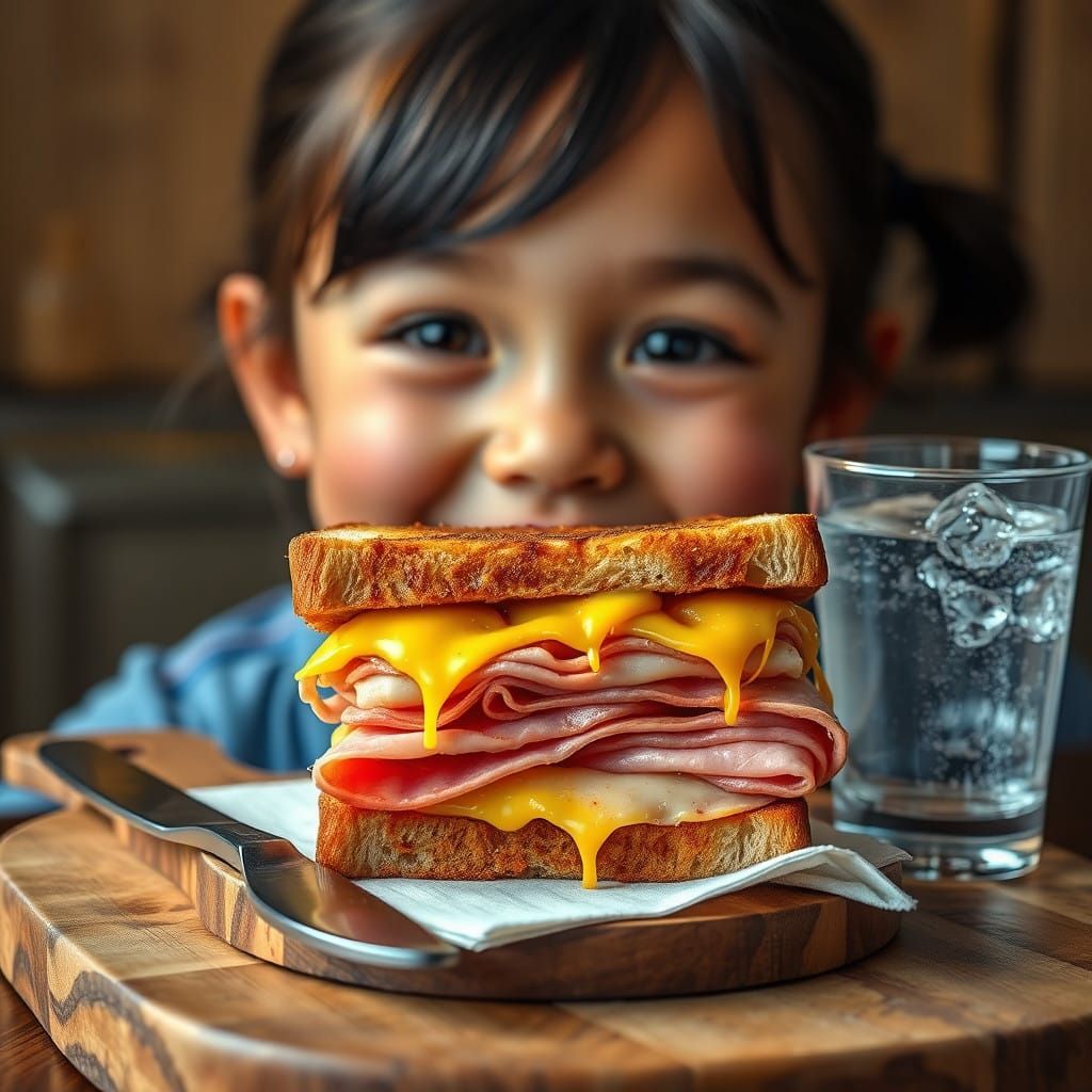 Fantasy Feast: Whimsical Ham and Cheese Toast with Magical T...