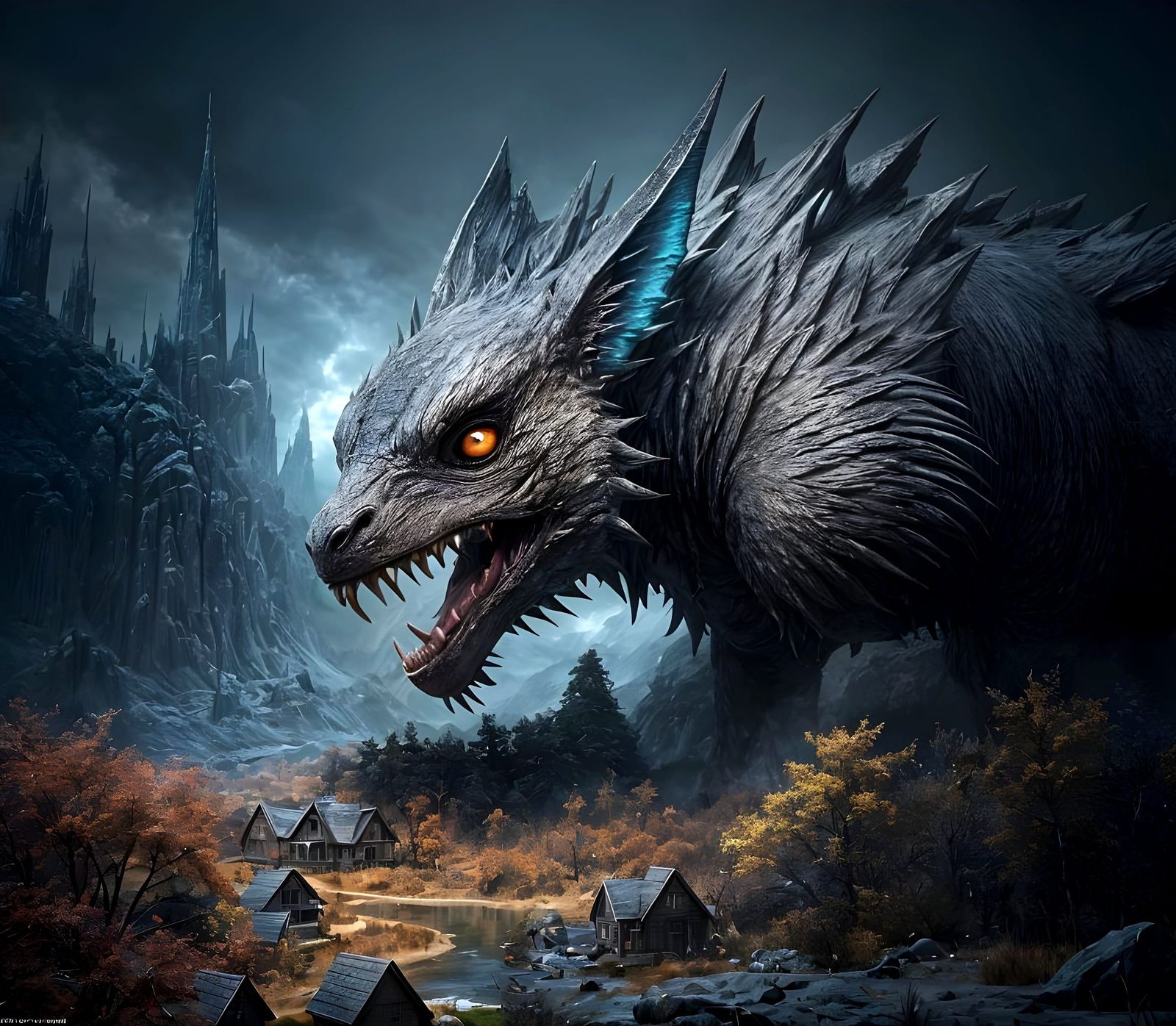 Colorful Graffiti Art in 3D Anime Style