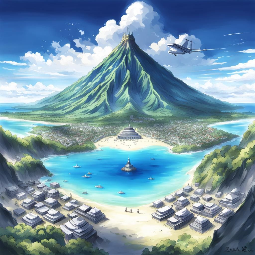 Nauru Personified as Anime Character