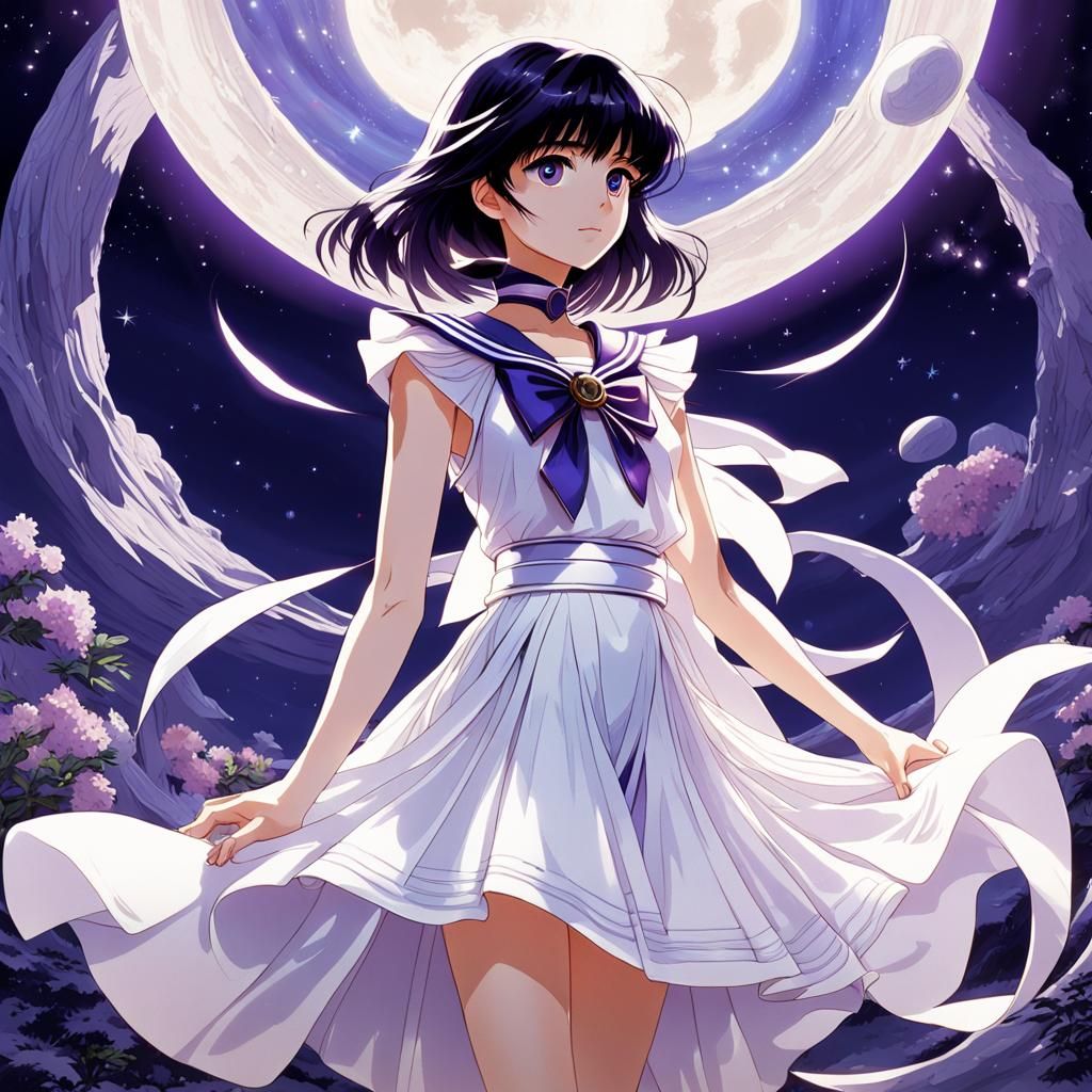 Sailor Saturn (White toga-style dress), Michelangelo, Naoko ...