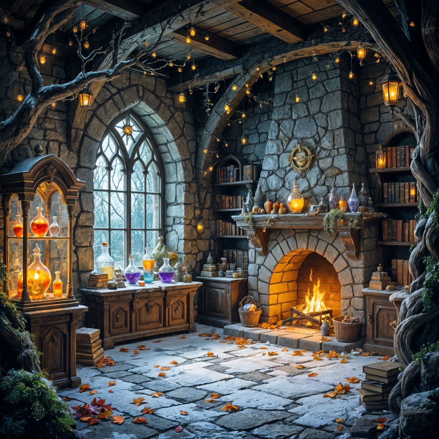 Magical Shop Interior Vividly Illustrated