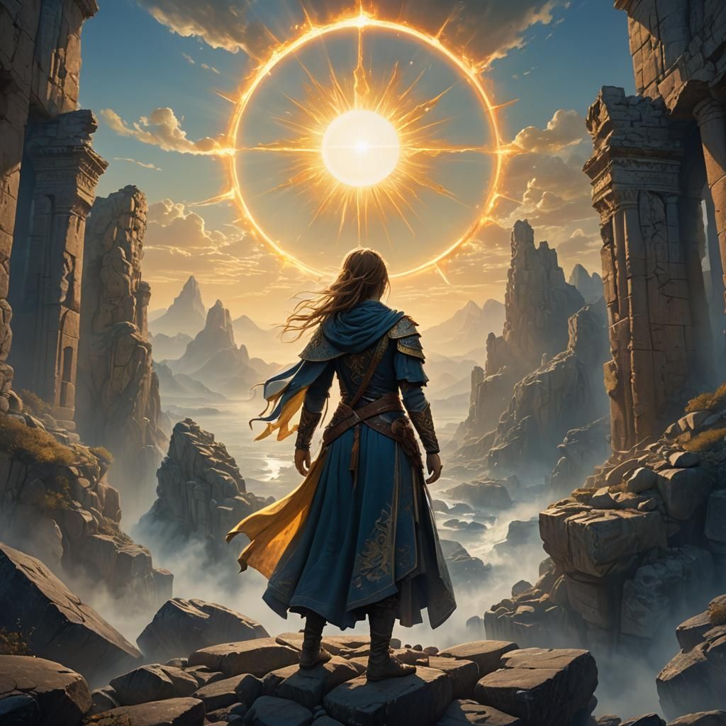 Alina Starkov Summons Sun in Fantasy Landscape