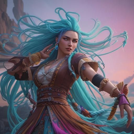 Fearsome Pirate Cultivator Concept Art in Painterly Style