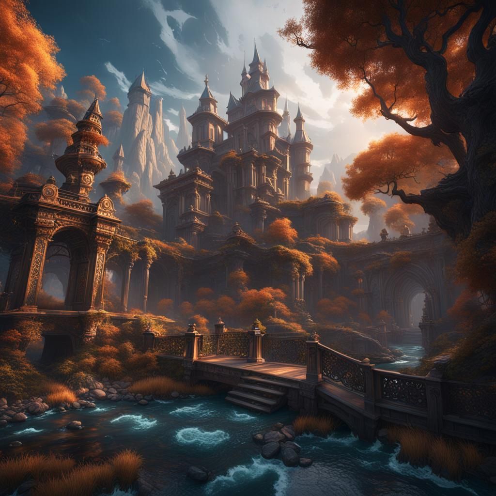 Fantastical Matte Painting with Deep Color and Detail