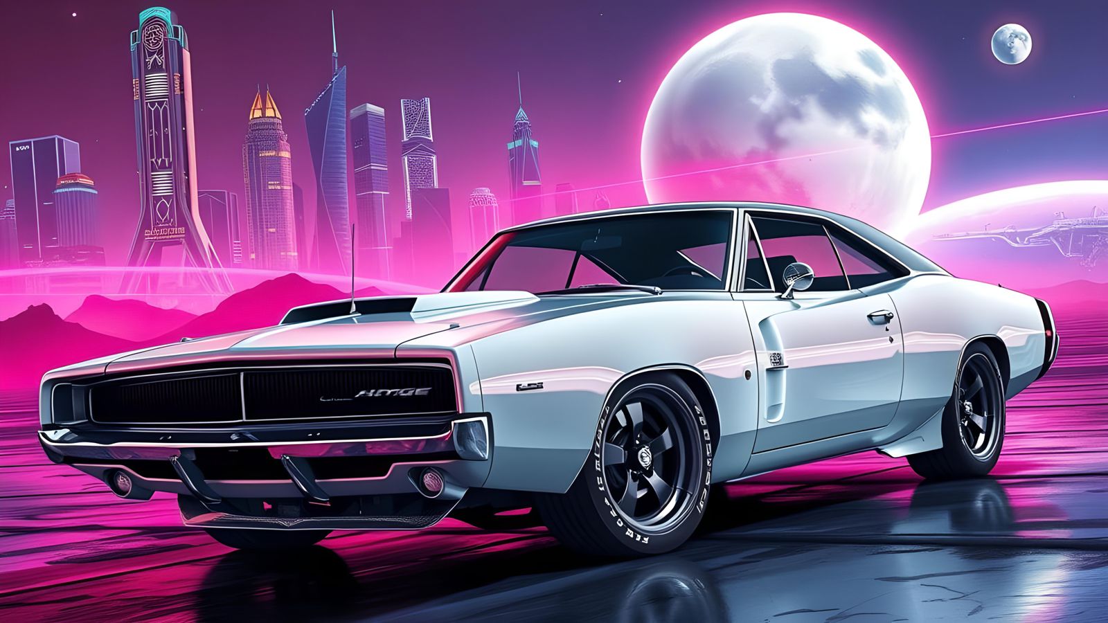 Sci-Fi 1969 Dodge Charger Concept Art
