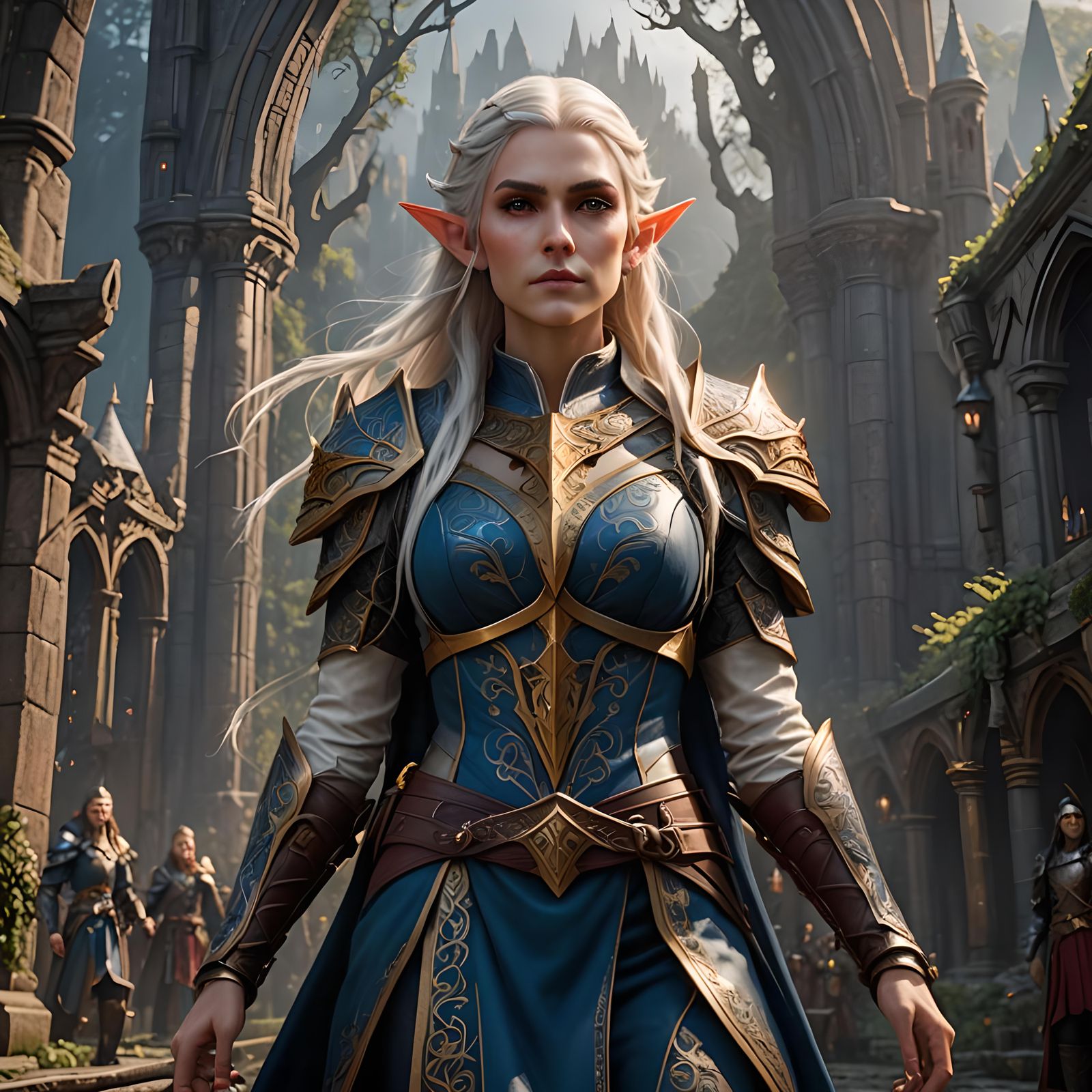 Regal Female High Elf Matte Painting