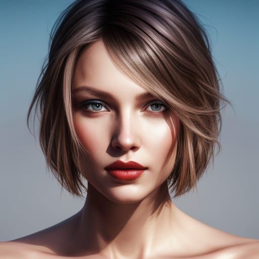 Detailed Portrait of Woman in Warm Fantasy Colors