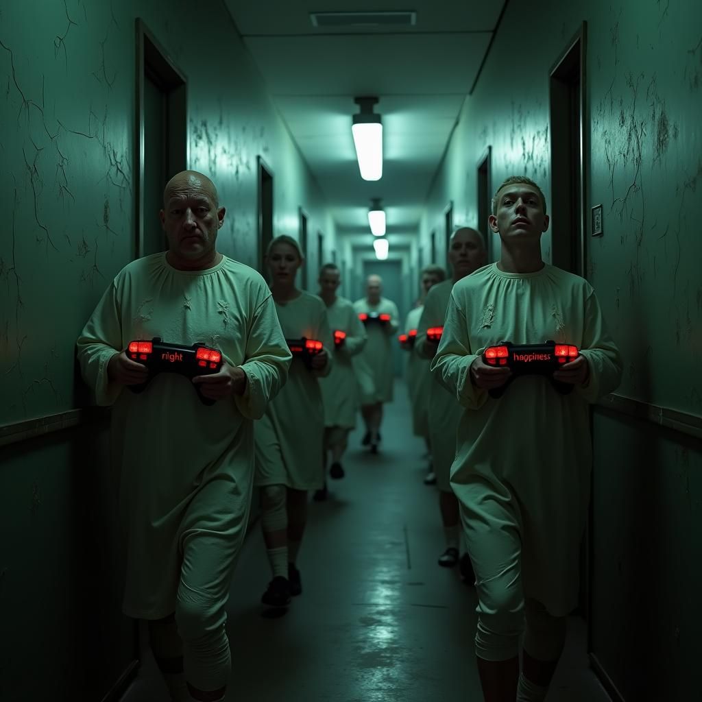 Disturbing Asylum Procession with Controllers in Cinematic S...