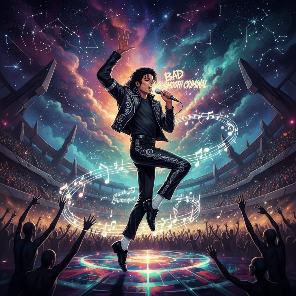 Michael Jackson Performing 'BAD' with Cosmic Flair