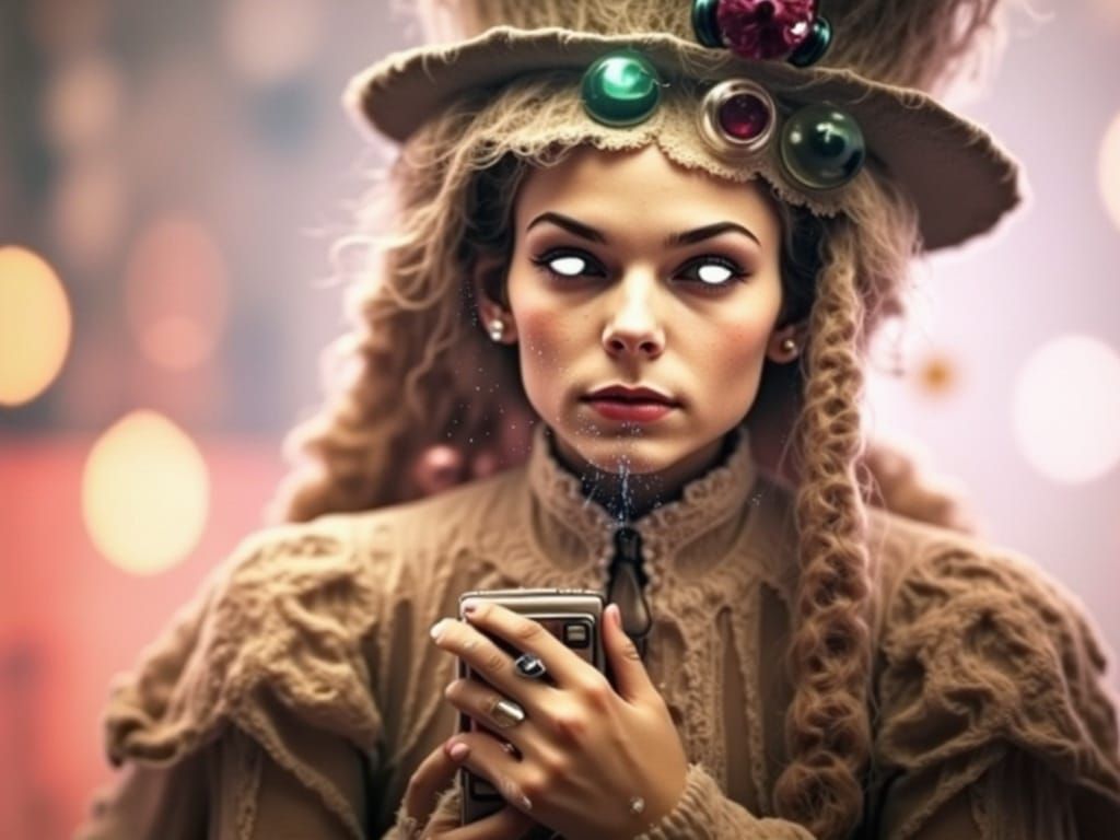 Ethereal Smoke Being in Top Hat and Monocle, Captured in Viv...