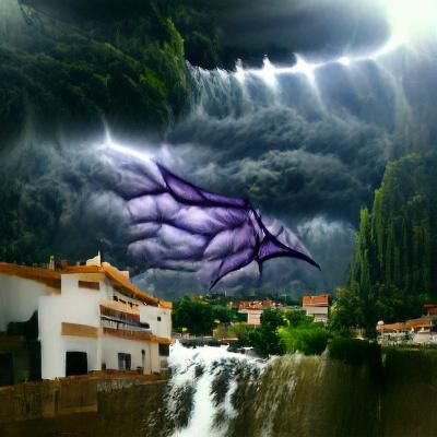 Dramatic Storm Over Mondragon