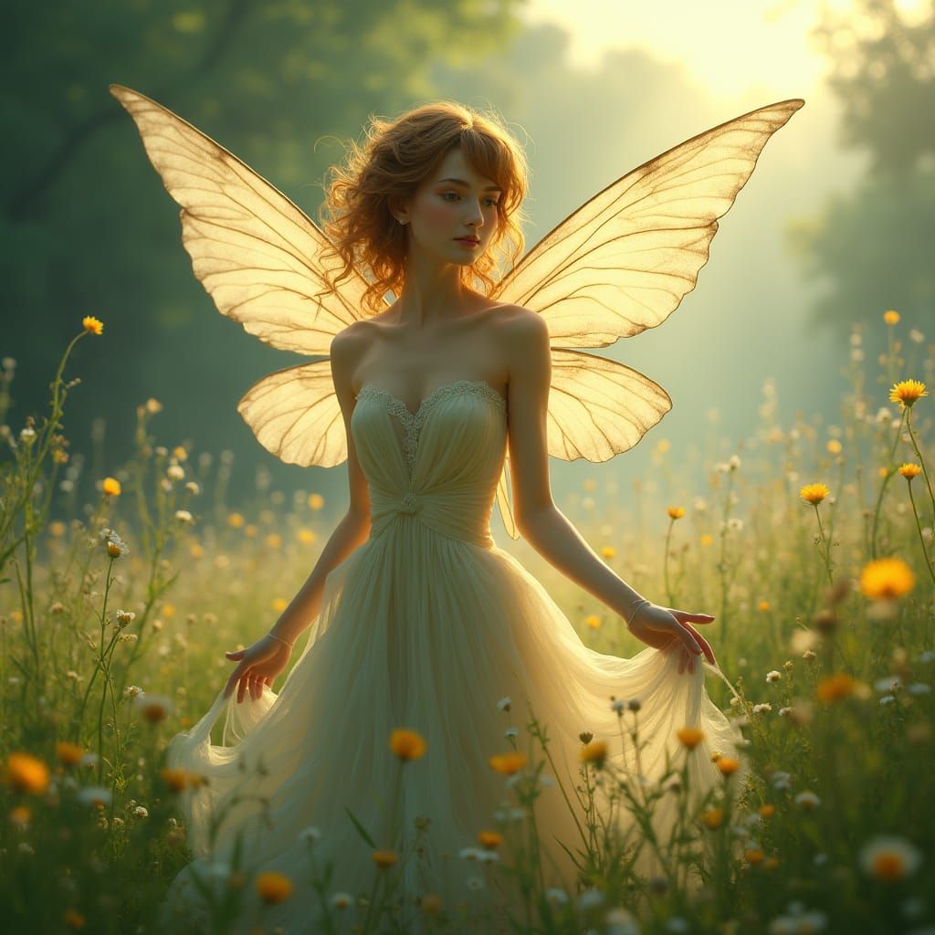 Ethereal Fairy in Lush Meadow