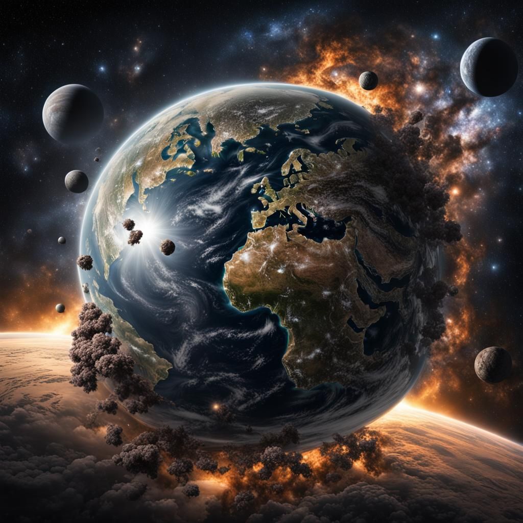 Hyperrealistic Universe at its End in HDR
