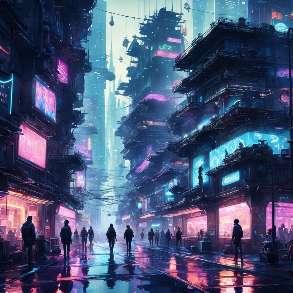 Neon Dreams in a Cyberpunk Metropolis