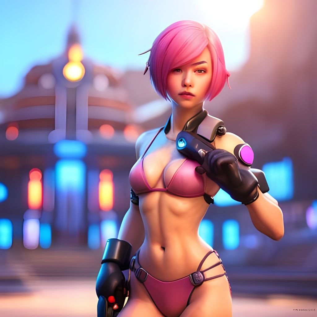 Bikini Anime Sci-fi Girl