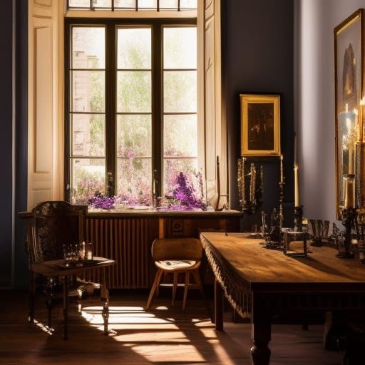 Baroque Still Life with Candle, Skull and Flowers