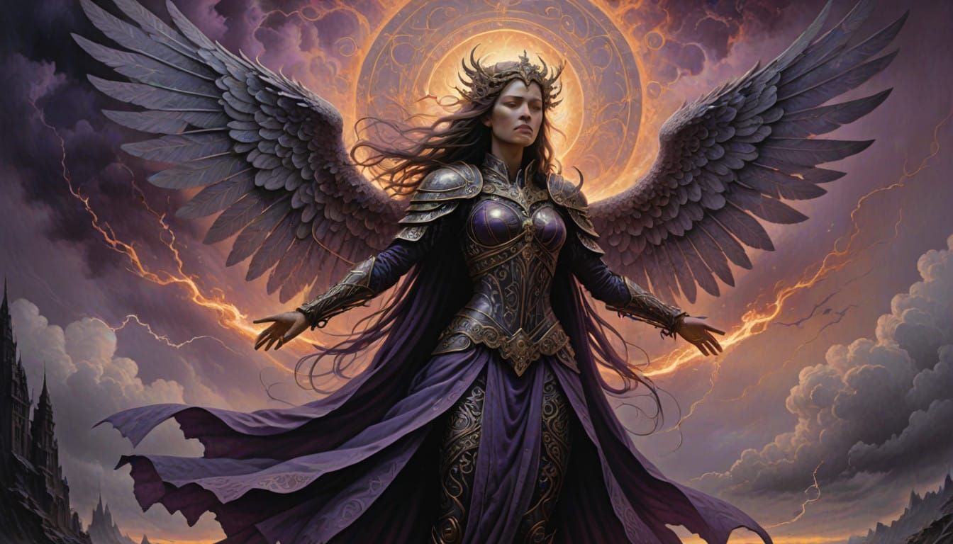 Valkyrie's Ethereal Vigil in Celestial Vortex