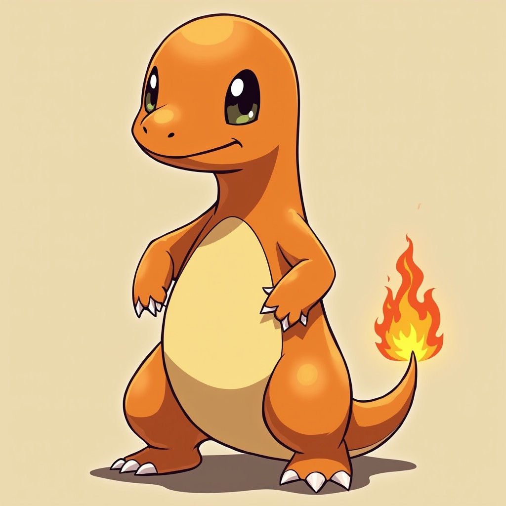 Majestic Charmander with Burning Tail