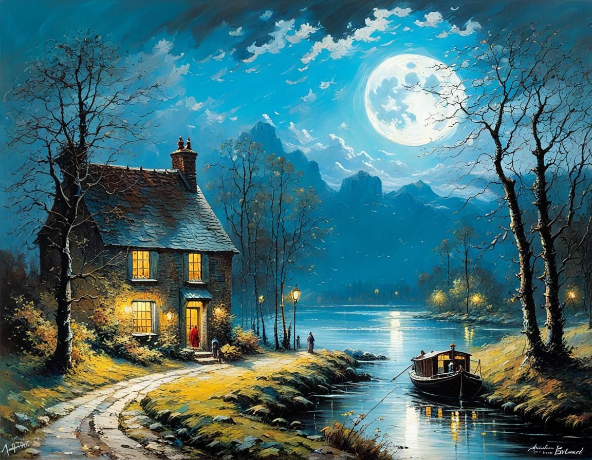 🗻  🗽 🚠 Mystical, moonlit, majestic, mirage, Antoine Blanchard, Arthur Rackham, Clyde Aspevig, Sam Toft