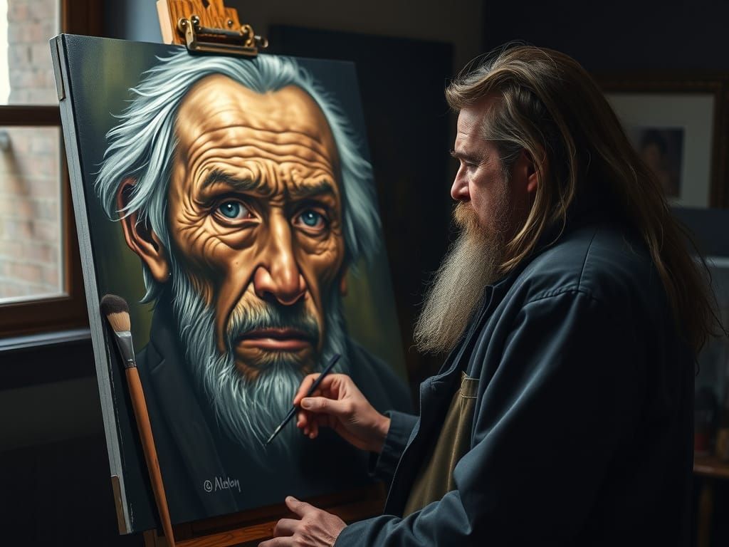 Intense Artist Captures the Weight of Time in Masterful Port...
