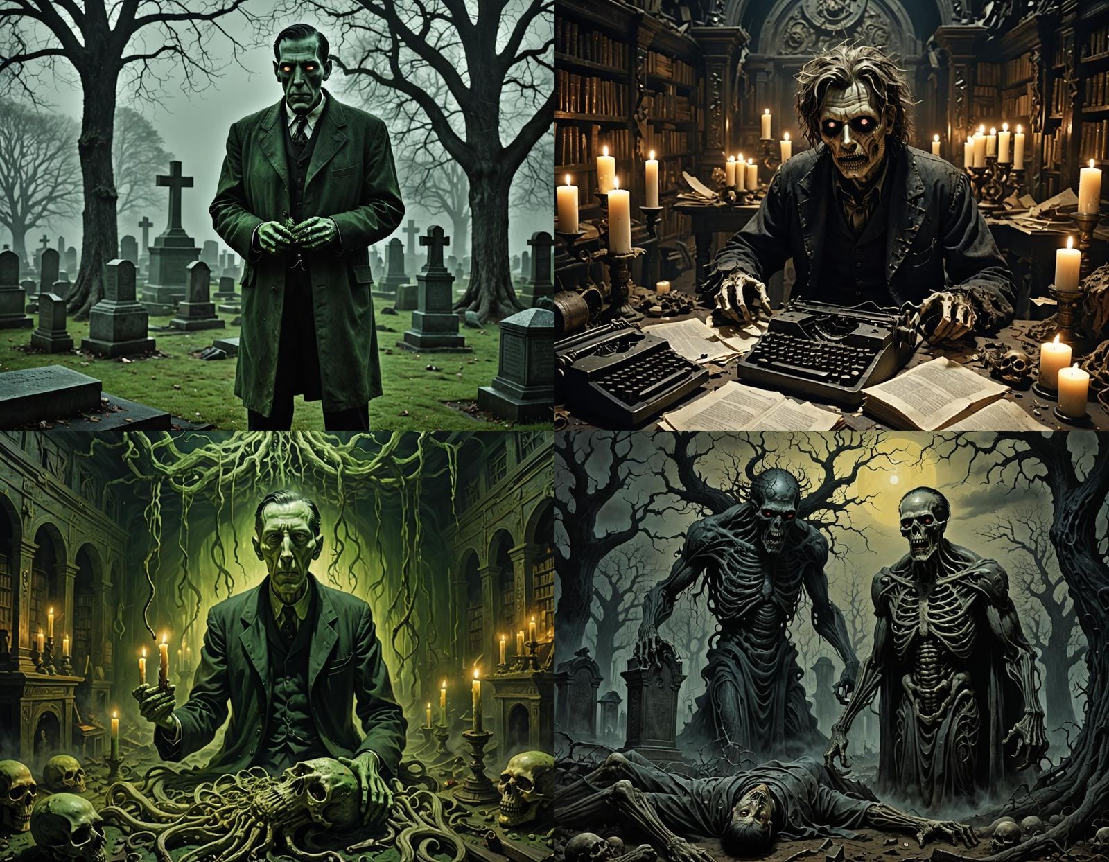 Zombie H.P. Lovecraft Cannibalizing Stephen King