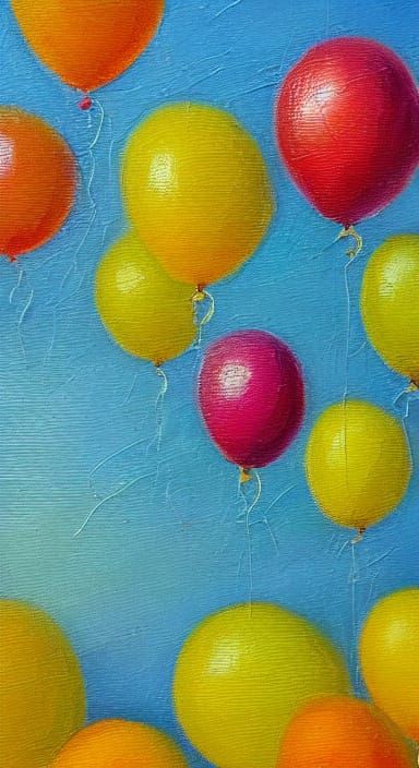 Flickering Balloon Scenes in Neo-Impressionist Style