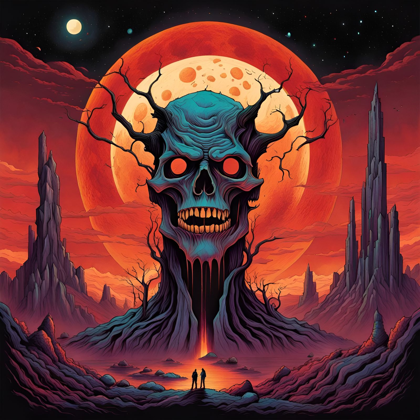 Grotesque Rock Album Cover Art in Chris Mars Style