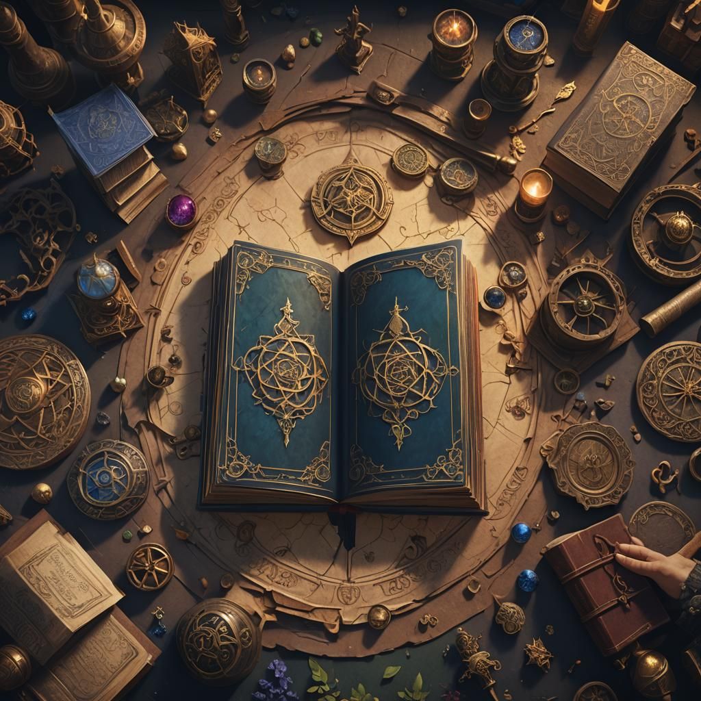 Fantastical Book of Shadows in Detailed Matte Painting