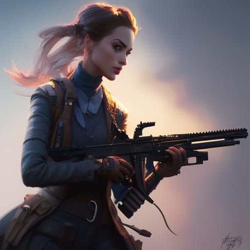 Barbie Doll as Action Hero, Hyperdetailed Art