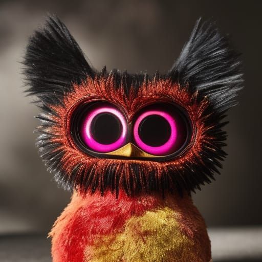 Creepy Voodoo Furby Doll in Horror Style