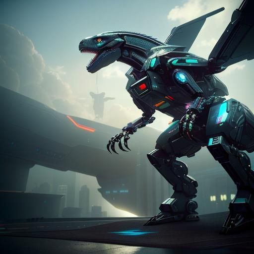 monster dinosaur, legs of a tyrannosaur, arms from godzilla,...